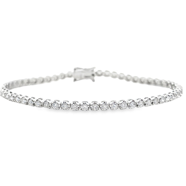 White Gold 1.16 Cttw.Diamond Tennis Bracelet