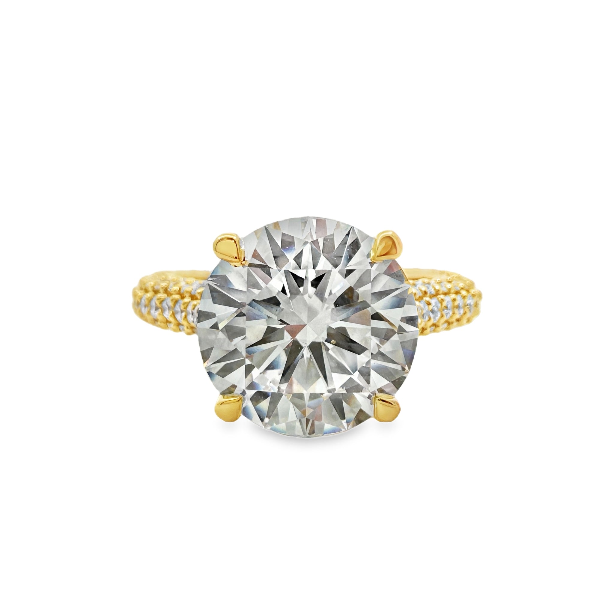 Lab Grown Yellow Gold Diamond Verragio Engagement Ring
