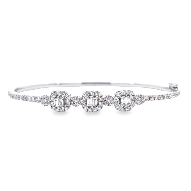 White Gold Diamond Bangle Bracelet