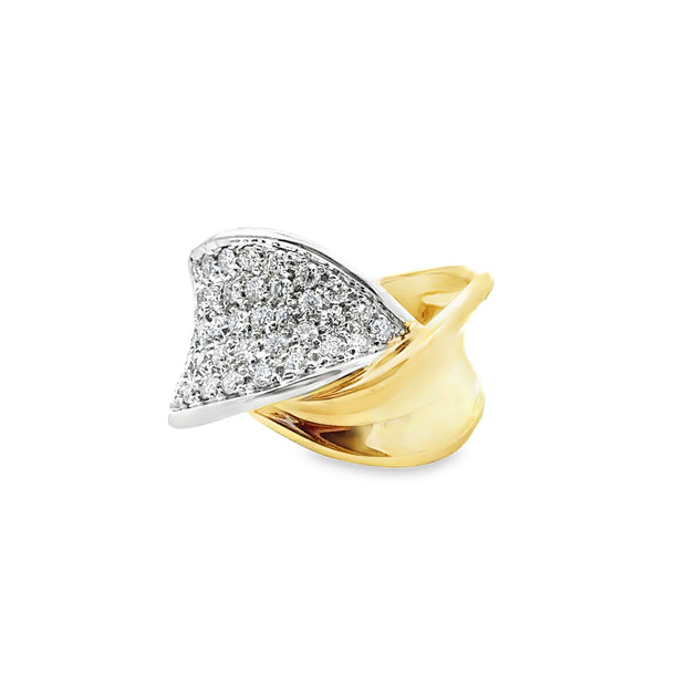 Yellow and White Gold Diamond Fashion Ring