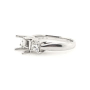 White Gold Three Stone Engagement Ring