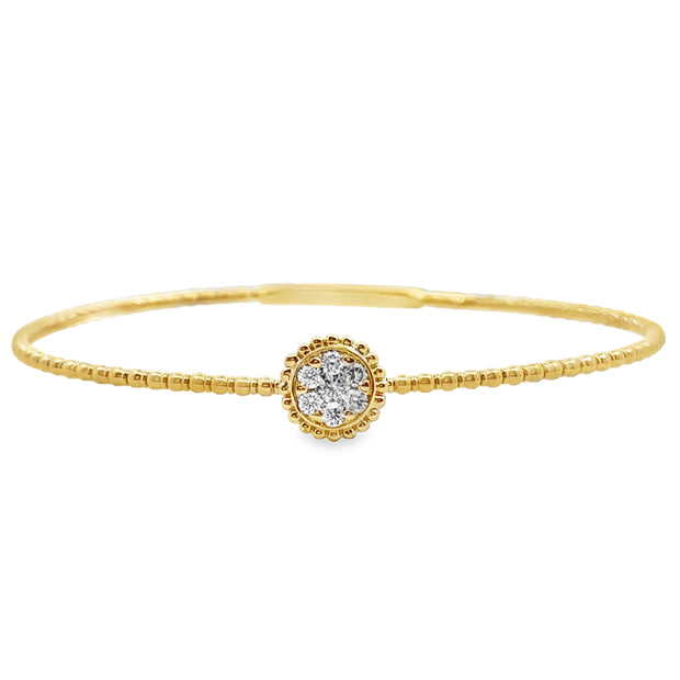 Yellow Gold Diamond Bangle Bracelet