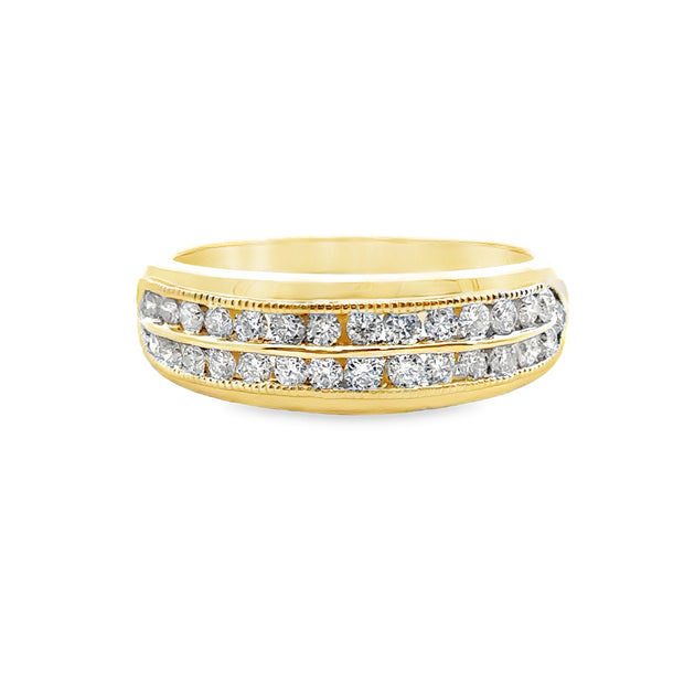Yellow Gold Men's Diamond Band