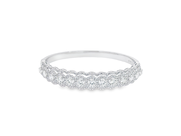 Forevermark White Gold Diamond Bangle Bracelet