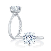 White Gold Lab Grown Solitaire Engagement Ring