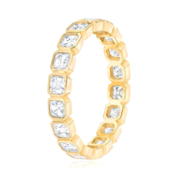 Lab Grown Yellow Gold Diamond Eternity Band