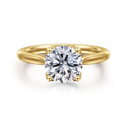 GABRIEL & CO "Lotus" Engagement Ring