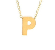 Yellow Gold Initial Necklace