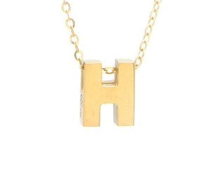 Yellow Gold Initial Necklace