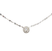 Forevermark White Gold Diamond Halo Necklace