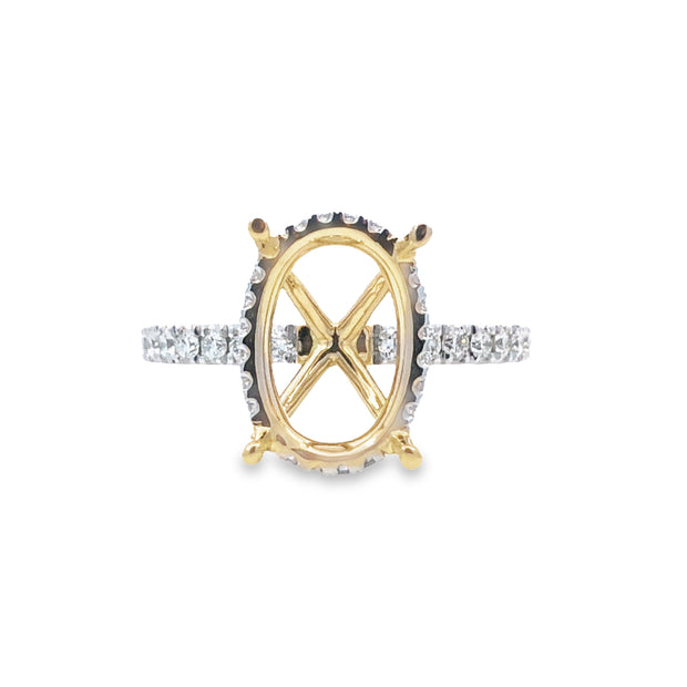 Yellow Gold Halo Engagement Ring